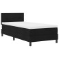 vidaXL Letto Box Spring con Materasso e LED Nero 90x200 cm Tessuto vidaXL Letto Box Spring con Materasso e LED Nero 90x200 cm Tessuto