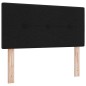 vidaXL Letto Box Spring con Materasso e LED Nero 90x200 cm Tessuto vidaXL Letto Box Spring con Materasso e LED Nero 90x200 cm Tessuto