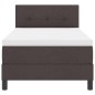 vidaXL Letto Box Spring con Materasso e LED Marrone Scuro 90x200 cm Tessuto
