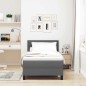 vidaXL Letto box spring con materasso e LED grigio scuro 100x200 cm in tessuto vidaXL Letto box spring con materasso e LED grigio scuro 100x200 cm in tessuto