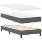 vidaXL Letto box spring con materasso e LED grigio scuro 100x200 cm in tessuto vidaXL Letto box spring con materasso e LED grigio scuro 100x200 cm in tessuto