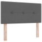 vidaXL Letto box spring con materasso e LED grigio scuro 100x200 cm in tessuto vidaXL Letto box spring con materasso e LED grigio scuro 100x200 cm in tessuto