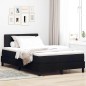 vidaXL Letto Box Spring con Materasso e LED Nero 120x200 cm Tessuto