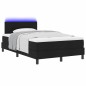 vidaXL Letto Box Spring con Materasso e LED Nero 120x200 cm Tessuto