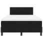 vidaXL Letto Box Spring con Materasso e LED Nero 120x200 cm Tessuto