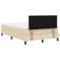 vidaXL Letto Box Spring con Materasso e LED Crema 120x200 cm Tessuto