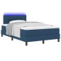 vidaXL Letto Box Spring con Materasso e LED Blu 120x200 cm Tessuto