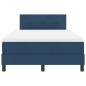 vidaXL Letto Box Spring con Materasso e LED Blu 120x200 cm Tessuto