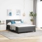 vidaXL Letto con Contenitore e Materasso & LED Grigio Scuro 140x190 cm Tessuto vidaXL Letto con Contenitore e Materasso & LED Grigio Scuro 140x190 cm Tessuto