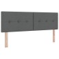 vidaXL Letto con Contenitore e Materasso & LED Grigio Scuro 140x190 cm Tessuto vidaXL Letto con Contenitore e Materasso & LED Grigio Scuro 140x190 cm Tessuto