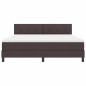 vidaXL Letto Box Spring con Materasso e LED Marrone Scuro 180x200 cm Tessuto