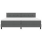 vidaXL Rete a Molla con Materasso e LED Grigio Scuro 200x200 cm Tessuto