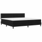 vidaXL Letto con Rete A Doghe con Materasso & LED Nero 200x200 cm Tessuto
