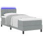 vidaXL Letto con Rete a Molle e Materasso & LED Grigio Chiaro 80x200 cm Tessuto vidaXL Letto con Rete a Molle e Materasso & LED Grigio Chiaro 80x200 cm Tessuto