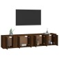 Set Mobili Porta TV 4 pz Rovere Marrone in Legno Multistrato Set Mobili Porta TV 4 pz Rovere Marrone in Legno Multistrato
