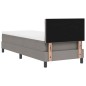 vidaXL Letto a Molle con Materasso & LED Tortora 80x200 cm Tessuto