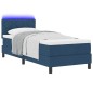 vidaXL Letto a Box Spring con Materasso & LED Blu 80x200 cm Tessuto vidaXL Letto a Box Spring con Materasso & LED Blu 80x200 cm Tessuto