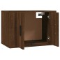 Set Mobili Porta TV 4 pz Rovere Marrone in Legno Multistrato Set Mobili Porta TV 4 pz Rovere Marrone in Legno Multistrato