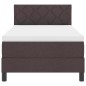 vidaXL Letto con rete a molle e materasso & LED marrone scuro 90x200 cm in tessuto vidaXL Letto con rete a molle e materasso & LED marrone scuro 90x200 cm in tessuto