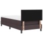 vidaXL Letto con rete a molle e materasso & LED marrone scuro 90x200 cm in tessuto vidaXL Letto con rete a molle e materasso & LED marrone scuro 90x200 cm in tessuto