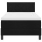 vidaXL Letto a molle con materasso e LED Nero 100x200 cm Tessuto vidaXL Letto a molle con materasso e LED Nero 100x200 cm Tessuto