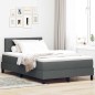 vidaXL Letto box spring con materasso e LED grigio scuro 120 x 190 cm tessuto vidaXL Letto box spring con materasso e LED grigio scuro 120 x 190 cm tessuto