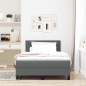 vidaXL Letto box spring con materasso e LED grigio scuro 120 x 190 cm tessuto vidaXL Letto box spring con materasso e LED grigio scuro 120 x 190 cm tessuto