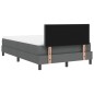vidaXL Letto box spring con materasso e LED grigio scuro 120 x 190 cm tessuto vidaXL Letto box spring con materasso e LED grigio scuro 120 x 190 cm tessuto