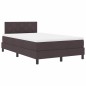 vidaXL Letto a Rete con Materasso e LED Marrone Scuro 120x190 cm in Tessuto vidaXL Letto a Rete con Materasso e LED Marrone Scuro 120x190 cm in Tessuto