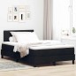 vidaXL Letto con Rete a Molla con Materasso & Luce LED Nera 120x200 cm Tessuto