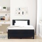 vidaXL Letto con Rete a Molla con Materasso & Luce LED Nera 120x200 cm Tessuto