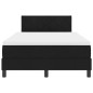 vidaXL Letto con Rete a Molla con Materasso & Luce LED Nera 120x200 cm Tessuto