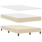 vidaXL Letto a Box Spring con Materasso e Luce LED Color Crema 120x200 cm in Tessuto