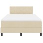 vidaXL Letto a Box Spring con Materasso e Luce LED Color Crema 120x200 cm in Tessuto