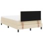 vidaXL Letto a Box Spring con Materasso e Luce LED Color Crema 120x200 cm in Tessuto