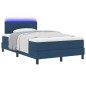 vidaXL Letto a molle con materasso e luce LED blu 120x200 cm tessuto