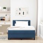 vidaXL Letto a molle con materasso e luce LED blu 120x200 cm tessuto