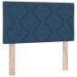 vidaXL Letto a molle con materasso e luce LED blu 120x200 cm tessuto