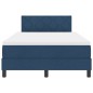 vidaXL Letto a molle con materasso e luce LED blu 120x200 cm tessuto