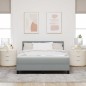 vidaXL Letto con Rete a Molle e Materasso & LED Grigio Chiaro 140x190 cm Tessuto vidaXL Letto con Rete a Molle e Materasso & LED Grigio Chiaro 140x190 cm Tessuto
