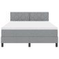 vidaXL Letto con Rete a Molle e Materasso & LED Grigio Chiaro 140x190 cm Tessuto vidaXL Letto con Rete a Molle e Materasso & LED Grigio Chiaro 140x190 cm Tessuto