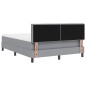vidaXL Letto con Rete a Molle e Materasso & LED Grigio Chiaro 140x190 cm Tessuto vidaXL Letto con Rete a Molle e Materasso & LED Grigio Chiaro 140x190 cm Tessuto