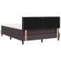 vidaXL Letto a molle con materasso & LED Marrone scuro 140x190 cm Tessuto