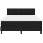 vidaXL Letto con Box Spring con Materasso & LED Nero 140x200 cm Tessuto