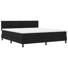 vidaXL Letto con Box Spring e Materasso Nero 180x200 cm Tessuto