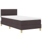vidaXL Letto a molle e materasso LED marrone scuro 80x200 cm in tessuto