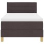 vidaXL Letto a molle e materasso LED marrone scuro 80x200 cm in tessuto