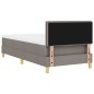 vidaXL Letto a Molle con Materasso e Luce LED Tortora 80x200 cm Tessuto vidaXL Letto a Molle con Materasso e Luce LED Tortora 80x200 cm Tessuto