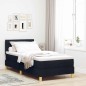 vidaXL Letto con Box Spring con Materasso & LED Nero 90x190 cm Tessuto vidaXL Letto con Box Spring con Materasso & LED Nero 90x190 cm Tessuto