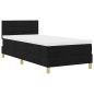 vidaXL Letto con Box Spring con Materasso & LED Nero 90x190 cm Tessuto vidaXL Letto con Box Spring con Materasso & LED Nero 90x190 cm Tessuto